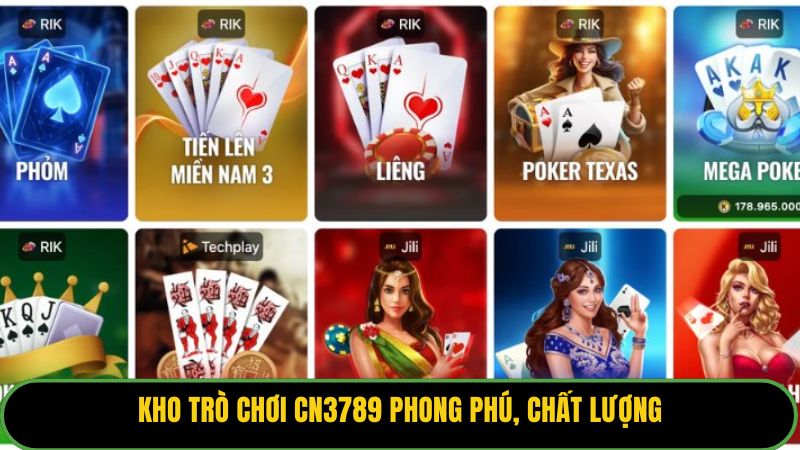 Kho trò chơi KUBET88  phong phú, chất lượng